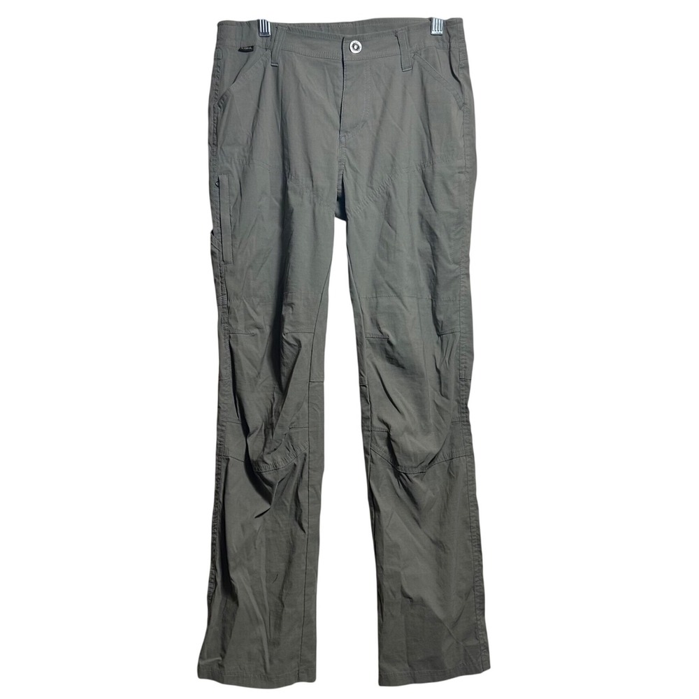 Kuhl Renegade Kid Hiking Pant Olive Green Size L 14-16 Nylon Stretch Articulated